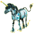 Einhorn-Pony Quarter Pony Brauner