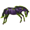 Pegasus-Reitpferd Mustang Dunkelfuchs