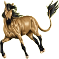 Einhorn-Reitpferd Mustang Strawberry Roan
