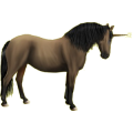 Einhorn-Reitpferd Rotbrauner