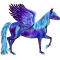 Pegasus-Reitpferd Lusitano Cremello