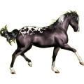 Pegasus-Reitpferd Lusitano Brauner