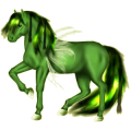 Pegasus-Reitpferd Andalusier Rappe