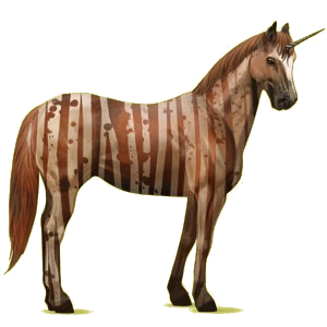 Einhorn-Reitpferd Paint Horse Apfelschimmel mit Tobiano-Scheckung