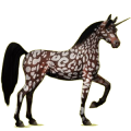 Einhorn-Reitpferd Araber Apfelschimmel