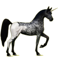 Einhorn-Reitpferd Brauner