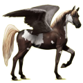 Pegasus-Reitpferd Araber Dunkelfuchs mit heller Mähne