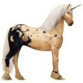 Einhorn-Reitpferd Friese Rappe