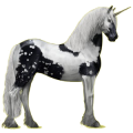 Einhorn-Reitpferd Friese Rappe