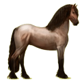 Reitpferd Friese Rappe