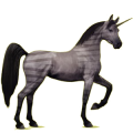Einhorn-Reitpferd Araber Hellgrau