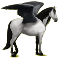 Pegasus-Reitpferd Andalusier Hellgrau