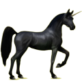 Einhorn-Reitpferd Brauner