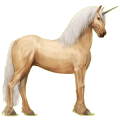 Einhorn-Reitpferd Friese Rappe