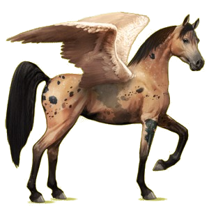Pegasus-Reitpferd Araber Forellenschimmel