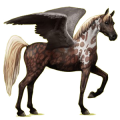 Pegasus-Reitpferd Araber Dunkelfuchs