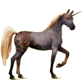 Einhorn-Reitpferd Araber Fuchs mit heller Mähne