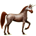 Geflügeltes Einhorn-Reitpferd Araber Strawberry Roan