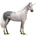 Einhorn-Reitpferd Hannoveraner Apfelschimmel