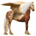 Pegasus-Reitpferd Rappe