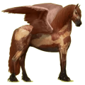Pegasus-Reitpferd Friese Rappe