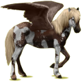 Pegasus-Reitpferd Isländer Fuchs mit heller Mähne