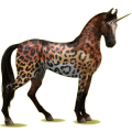 Einhorn-Reitpferd Brauner