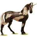 Einhorn-Reitpferd Mausgrau