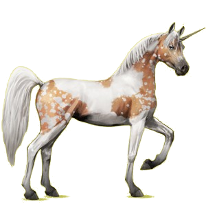 Einhorn-Reitpferd Araber Hellgrau