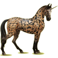 Einhorn-Reitpferd Fuchs mit heller Mähne