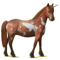 Einhorn-Pony Haflinger Fuchs mit heller Mähne