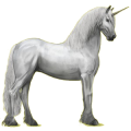 Einhorn-Reitpferd Rappe