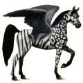 Pegasus-Reitpferd Araber Dunkelbrauner