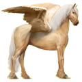 Pegasus-Reitpferd Friese Rappe