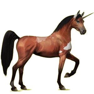 Einhorn-Reitpferd Araber Apfelschimmel