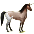 Einhorn-Reitpferd Brauner