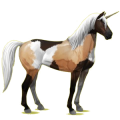 Einhorn-Reitpferd Mustang Hellgrau