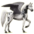 Pegasus-Reitpferd Araber Hellgrau