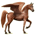 Pegasus-Reitpferd Araber Fuchs