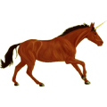 Einhorn-Reitpferd Oldenburger Rotbrauner