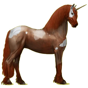 Einhorn-Reitpferd Friese Rappe