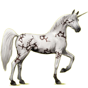 Einhorn-Reitpferd Araber Hellgrau