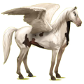 Pegasus-Reitpferd Mustang Hellgrau
