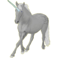 Einhorn-Reitpferd Araber Hellgrau