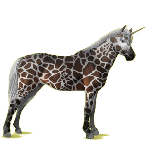 Einhorn-Pony Deutsches Reitpony Dunkelbrauner