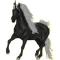 Geflügeltes Einhorn-Reitpferd Holsteiner Apfelschimmel