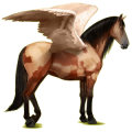 Pegasus-Reitpferd Andalusier Rappe
