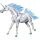 Einhorn-Reitpferd Araber Forellenschimmel
