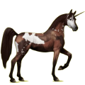Einhorn-Reitpferd Araber Apfelschimmel