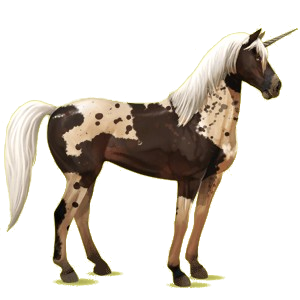 Einhorn-Reitpferd Mustang Dunkelbrauner